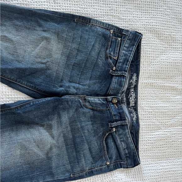 Express Dark Blue Women's Boot Cut Jeans - Picture 2 of 6